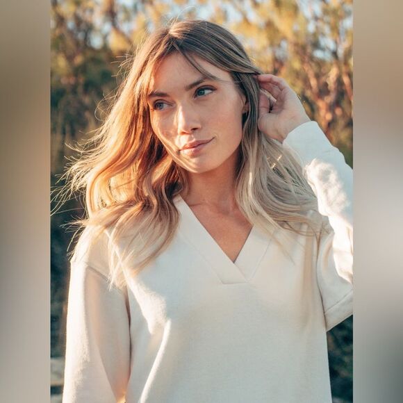 Graceful District Adeline Dress Mini Mid Thigh Length Sweatshirt Dress sz Large - Picture 2 of 11